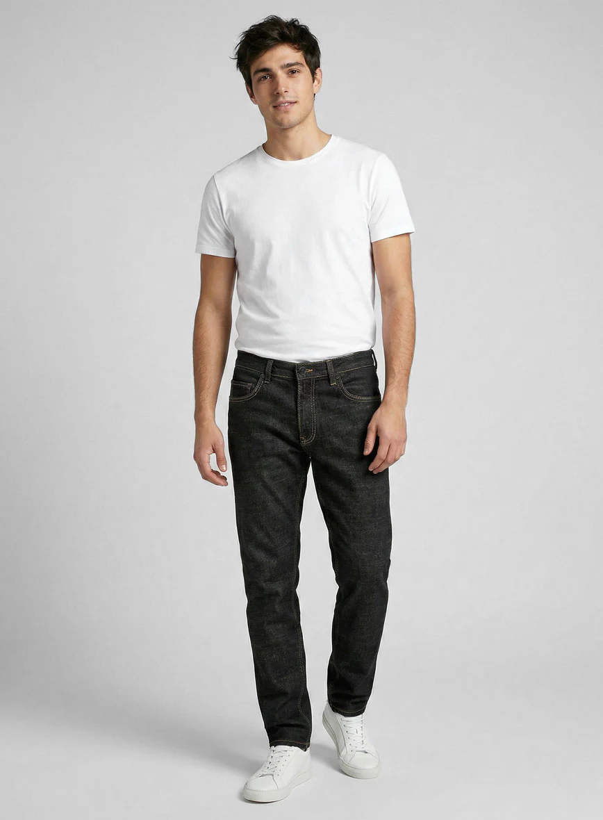 Indigo Black Stretch Denim Jeans - Image 6