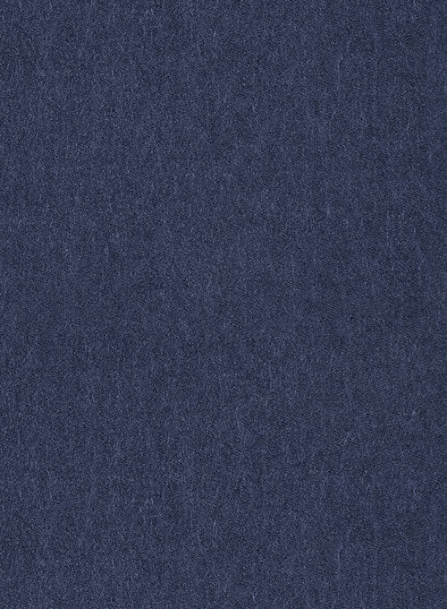 Indigo Blue Flannel Wool Pants - Image 2