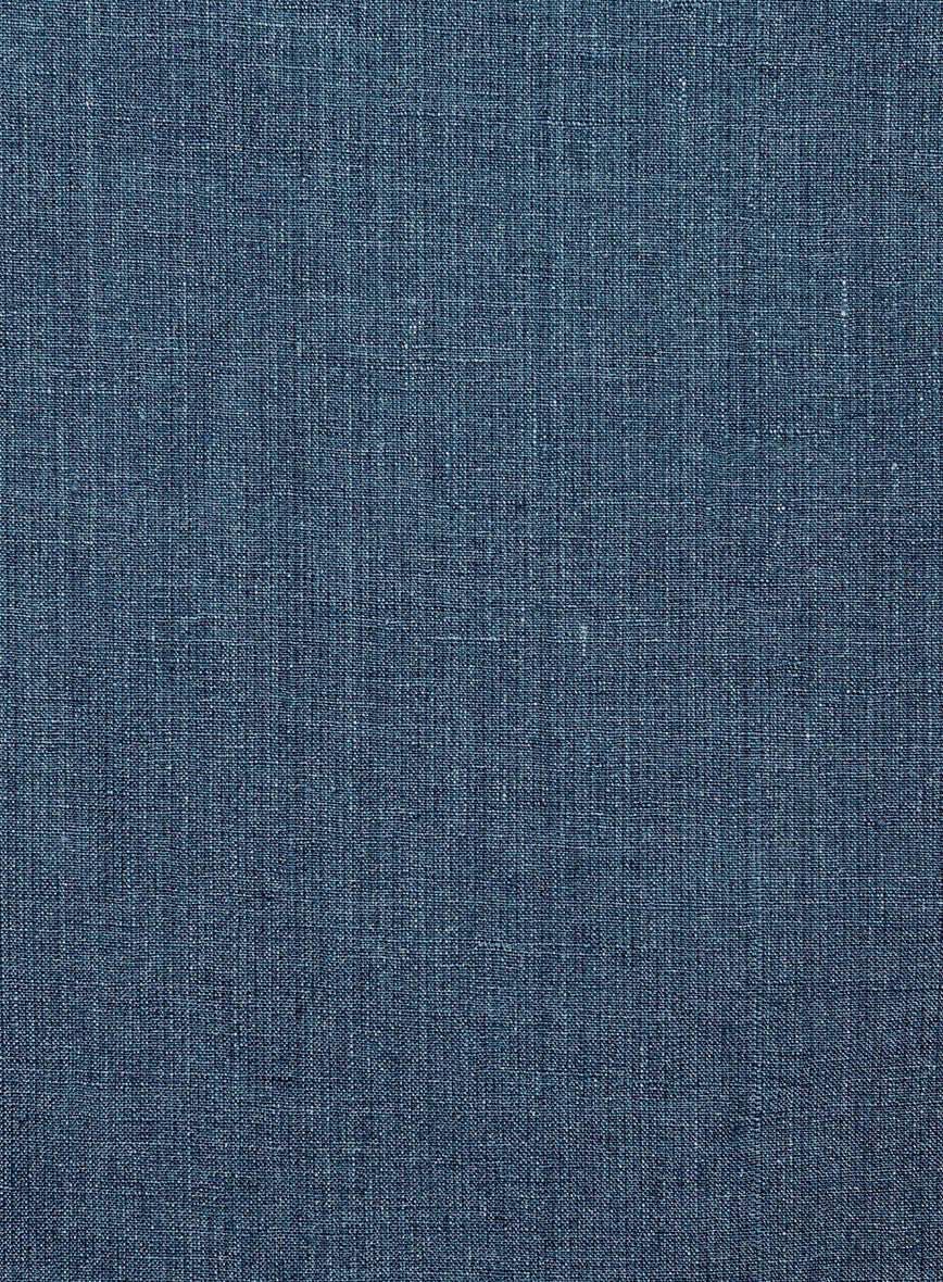 Indigo Blue Linen Suit - Image 7