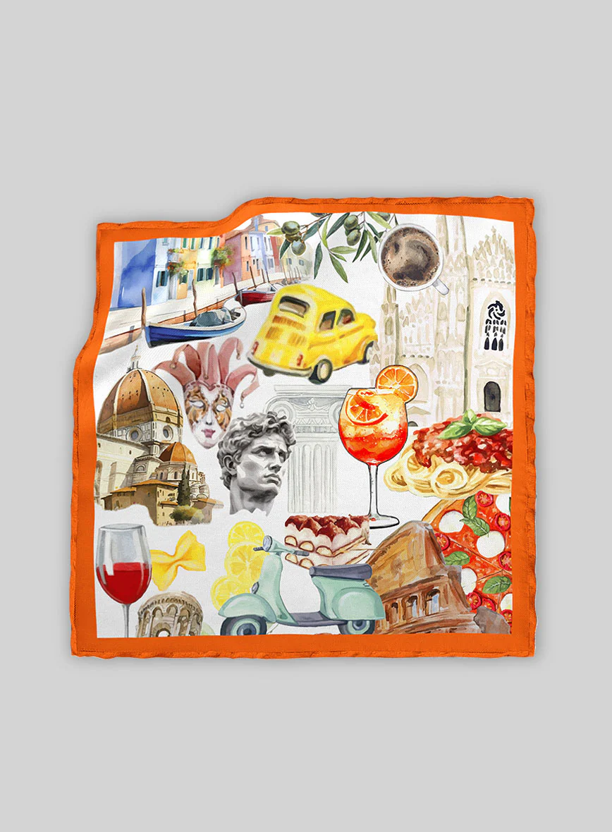 Italia Medley Silk Pocket Square