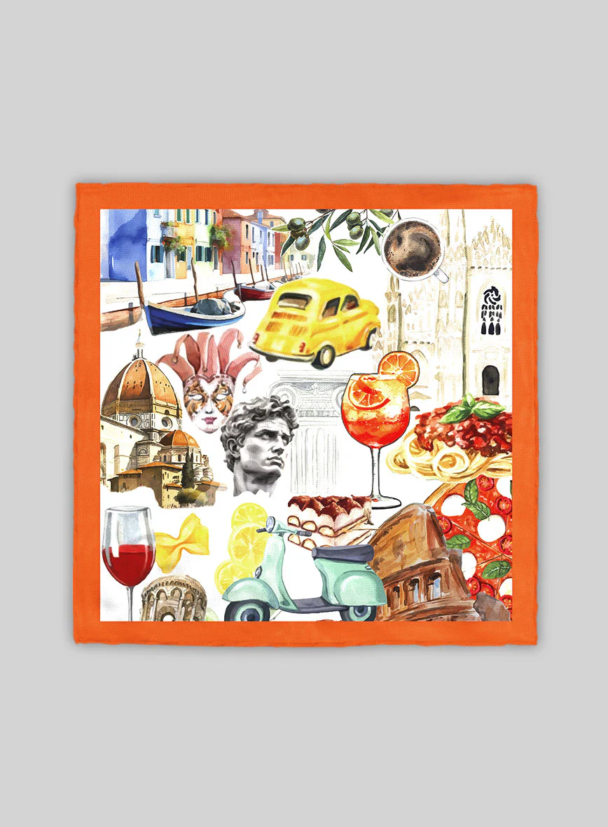 Italia Medley Silk Pocket Square - Image 3