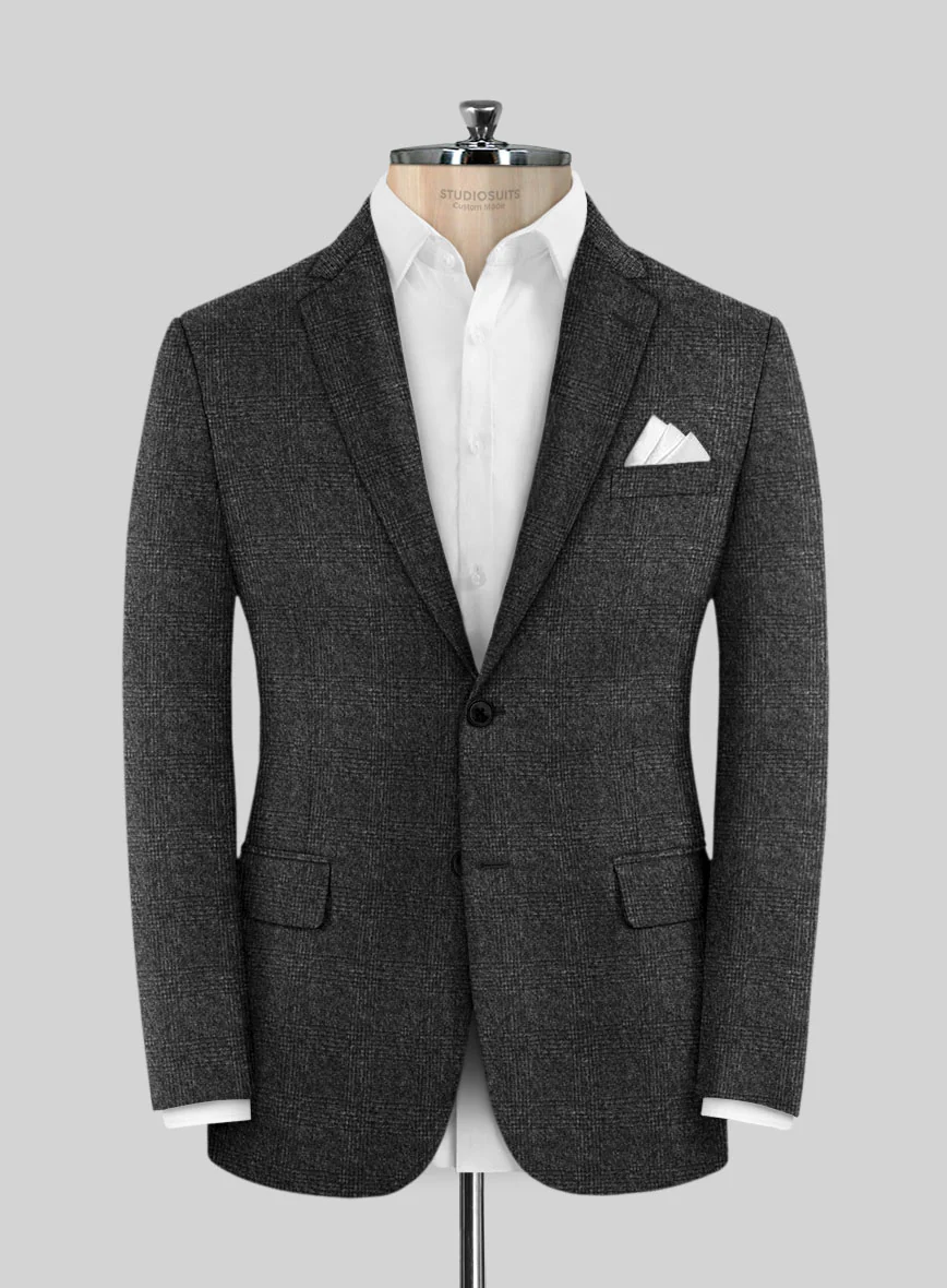 Italian Afaola Charcoal Wool Suit - Image 3