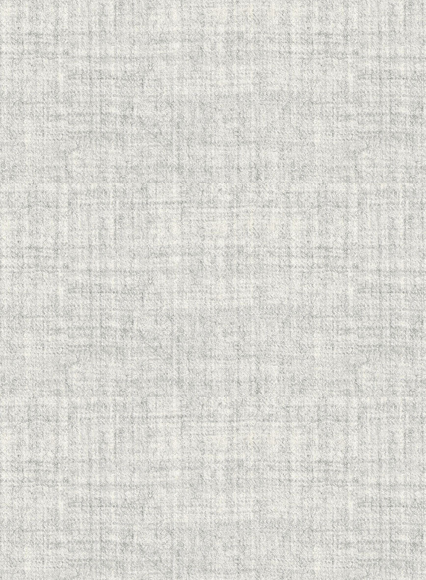 Italian Aime Ivory Gray Wool Pants - Image 4