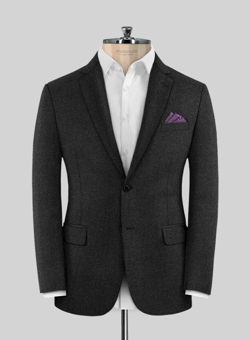 Italian Arllo Charcoal Wool Suit - Image 3