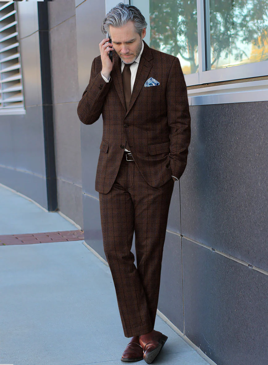 Italian Aspar Brunette Wool Suit - Image 2
