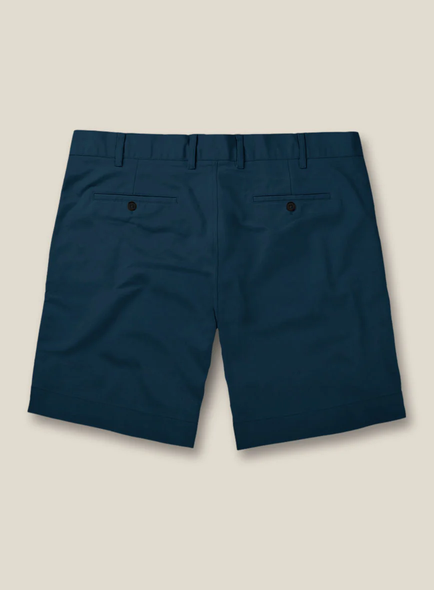 Italian Astronaut Blue Cotton Stretch Shorts - Image 2