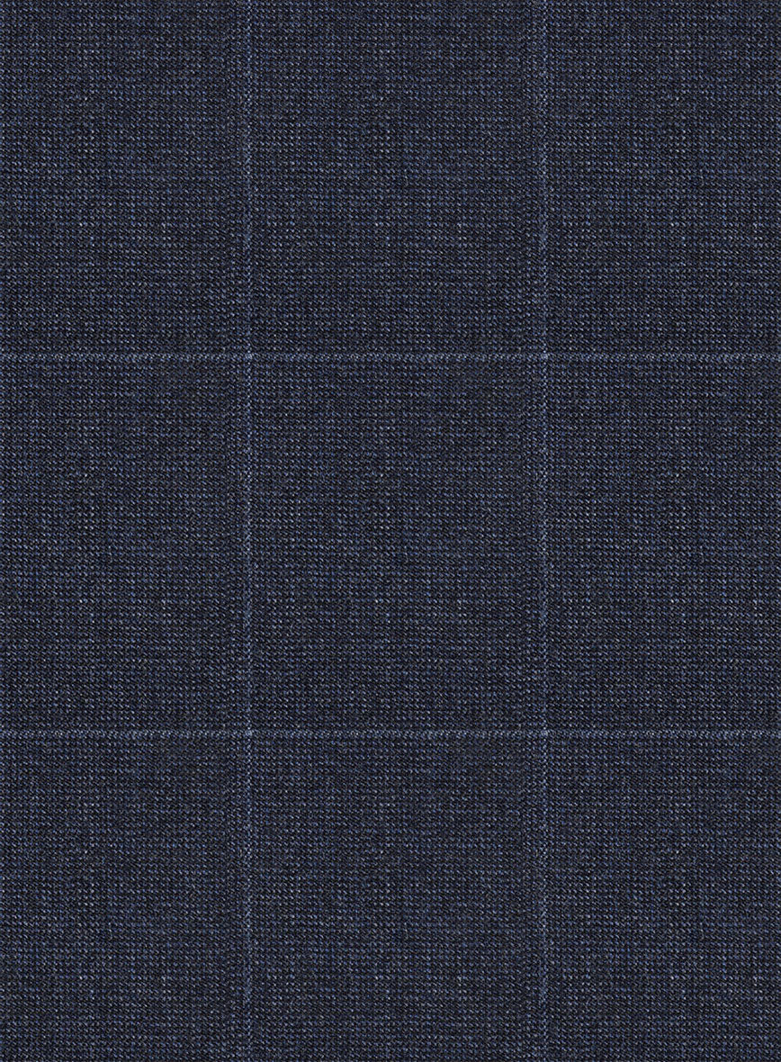 Italian Balca Blue Windowpane Flannel Jacket - Image 2