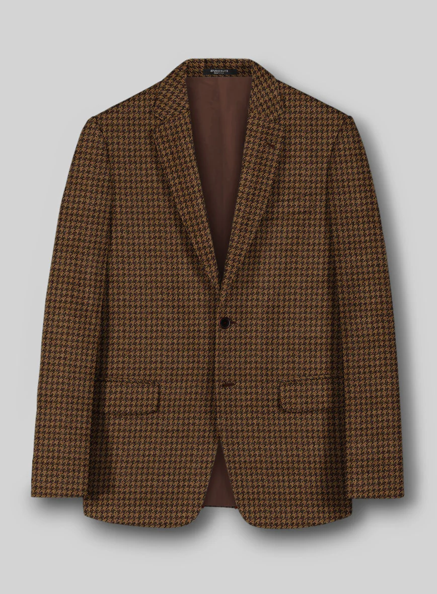 Italian Berote Houndstooth Tweed Jacket