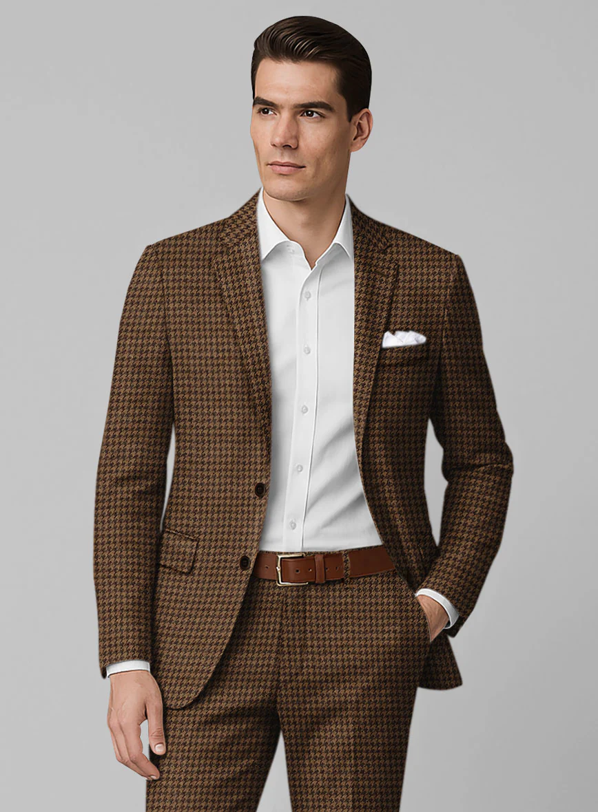 Italian Berote Houndstooth Tweed Jacket - Image 2