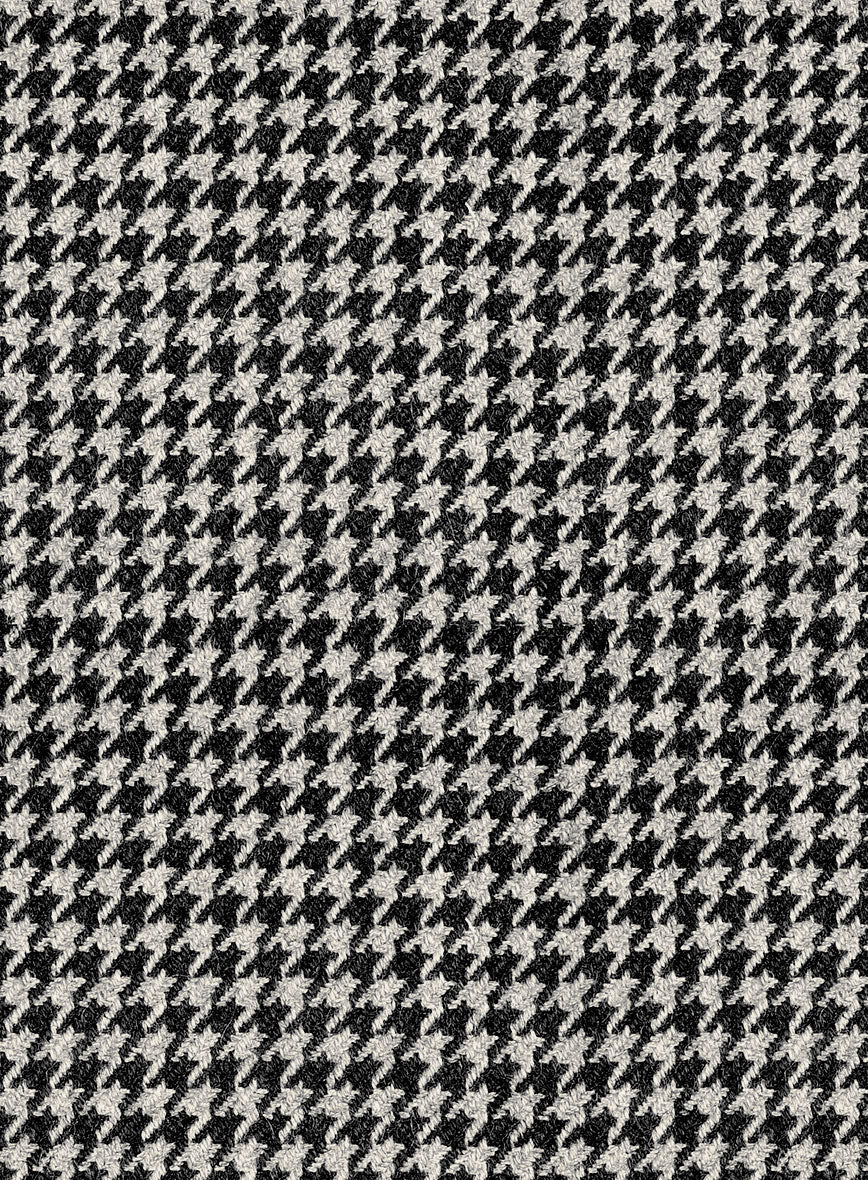 Italian Black & White Houndstooth Tweed Suit - Image 8