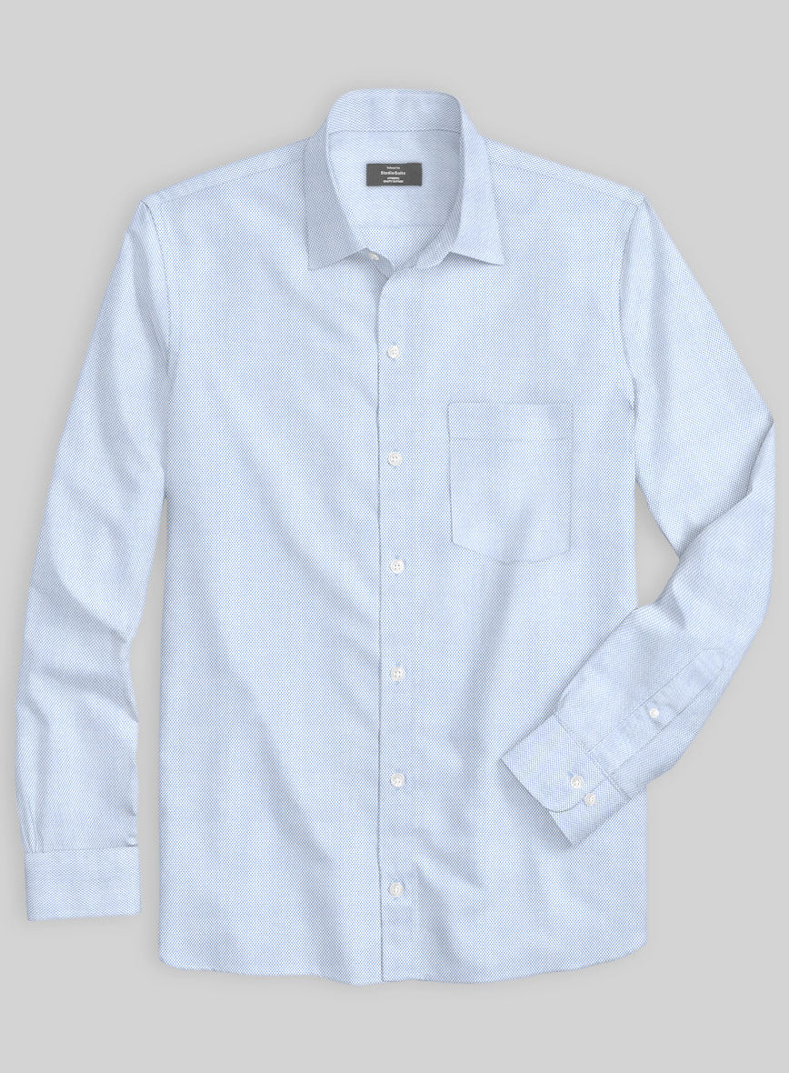 Italian Blue Diamond Grid Shirt - Image 2