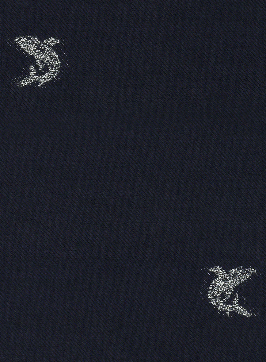 Italian Blue Fish Wool Pants - Image 2