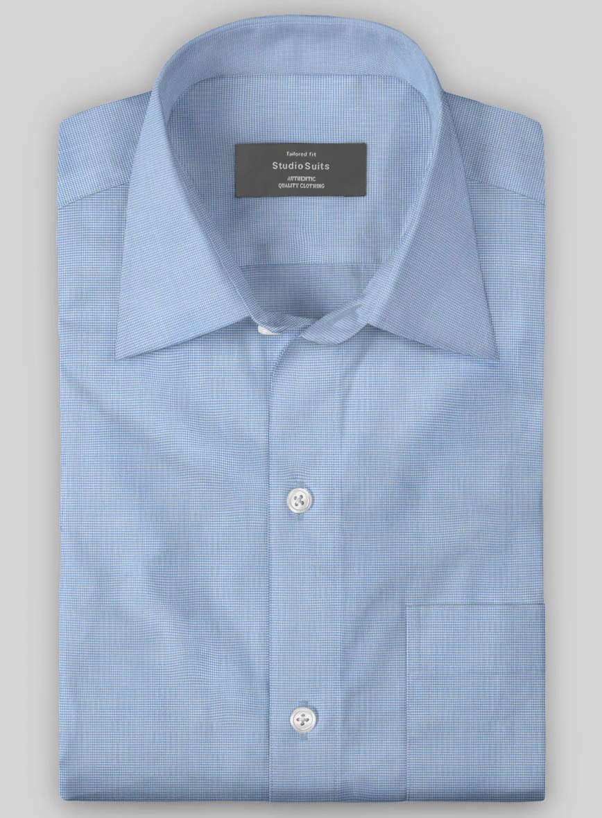 Italian Blue Mini Stripe Shirt
