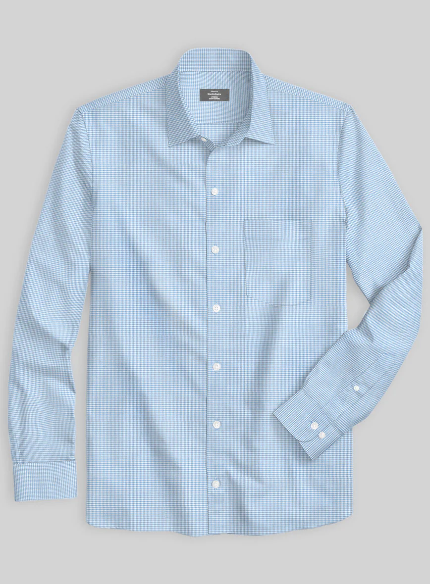 Italian Blue Puppytooth Shirt - Image 2