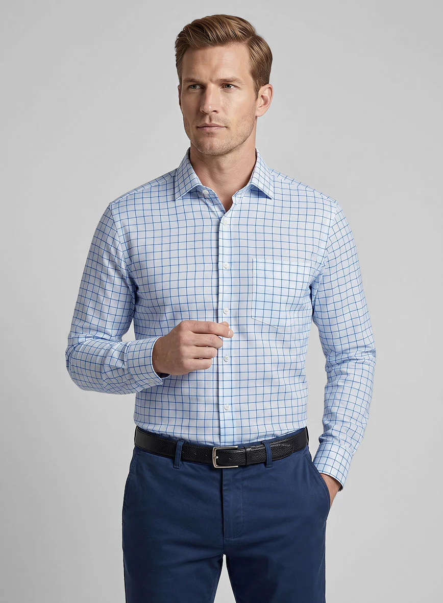 Italian Blueframe Check Shirt