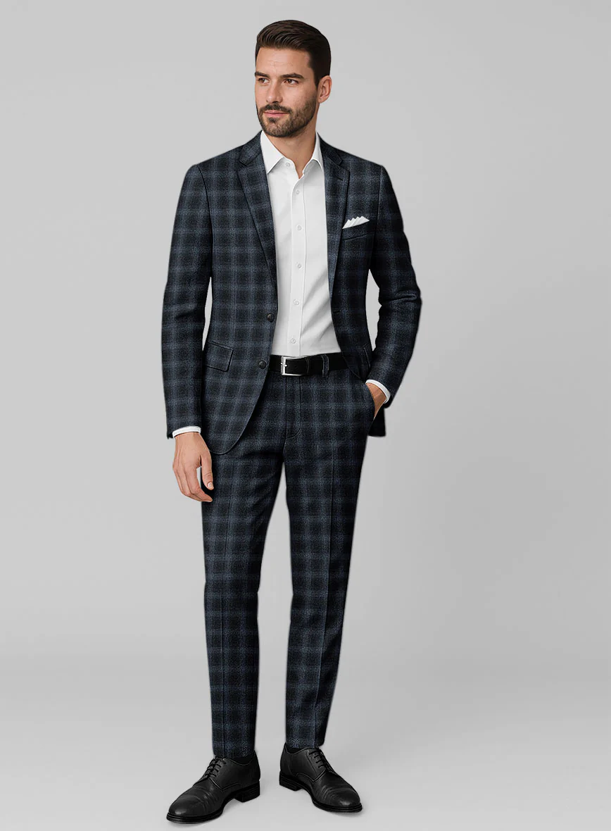 Italian Bluewood Check Tweed Suit