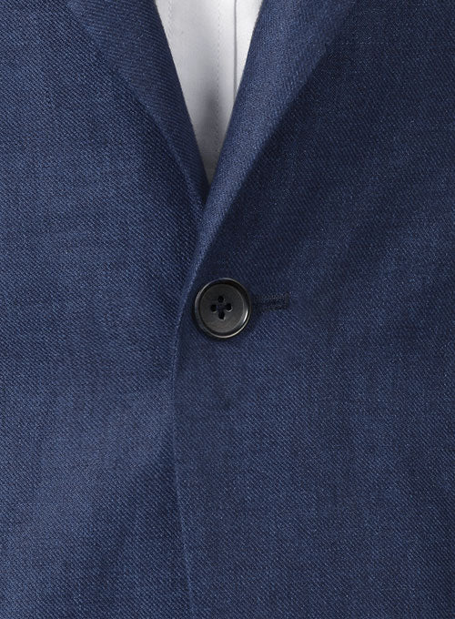 Italian Brandy Blue Pablo Style Linen Jacket - Image 3