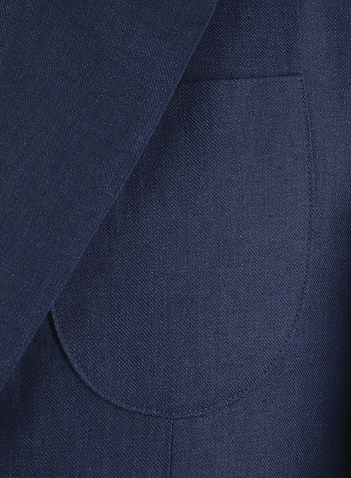 Italian Brandy Blue Pablo Style Linen Jacket - Image 4