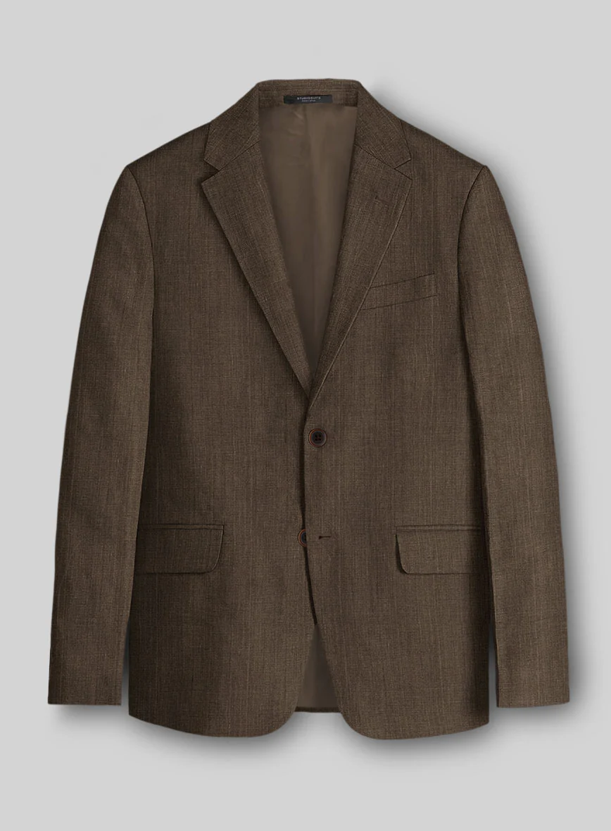 Italian Brown Linen Suit - Image 3
