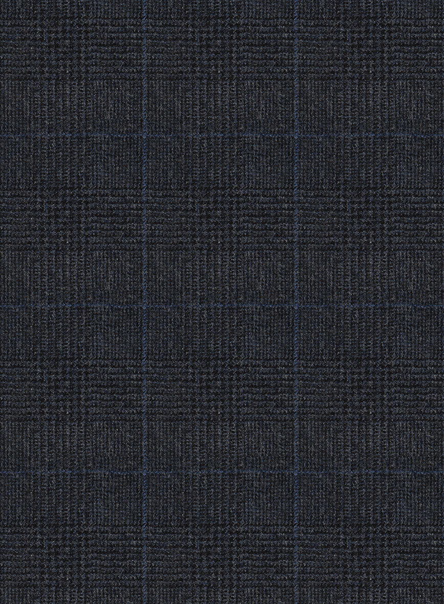 Italian Burta Blue Glen Flannel Jacket - Image 3