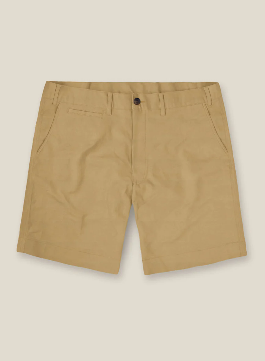 Italian Cider Brown Cotton Stretch Shorts