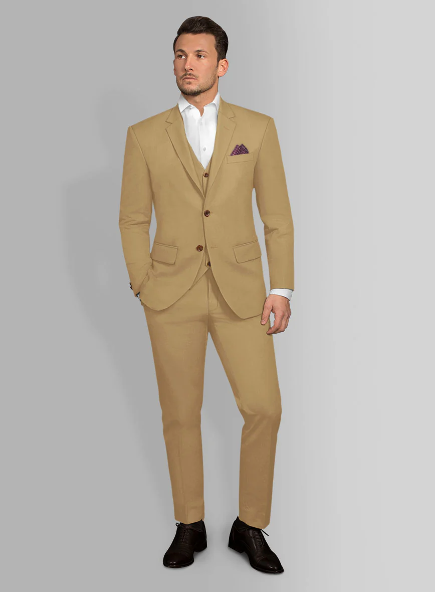 Italian Cider Brown Cotton Stretch Suit - Image 2