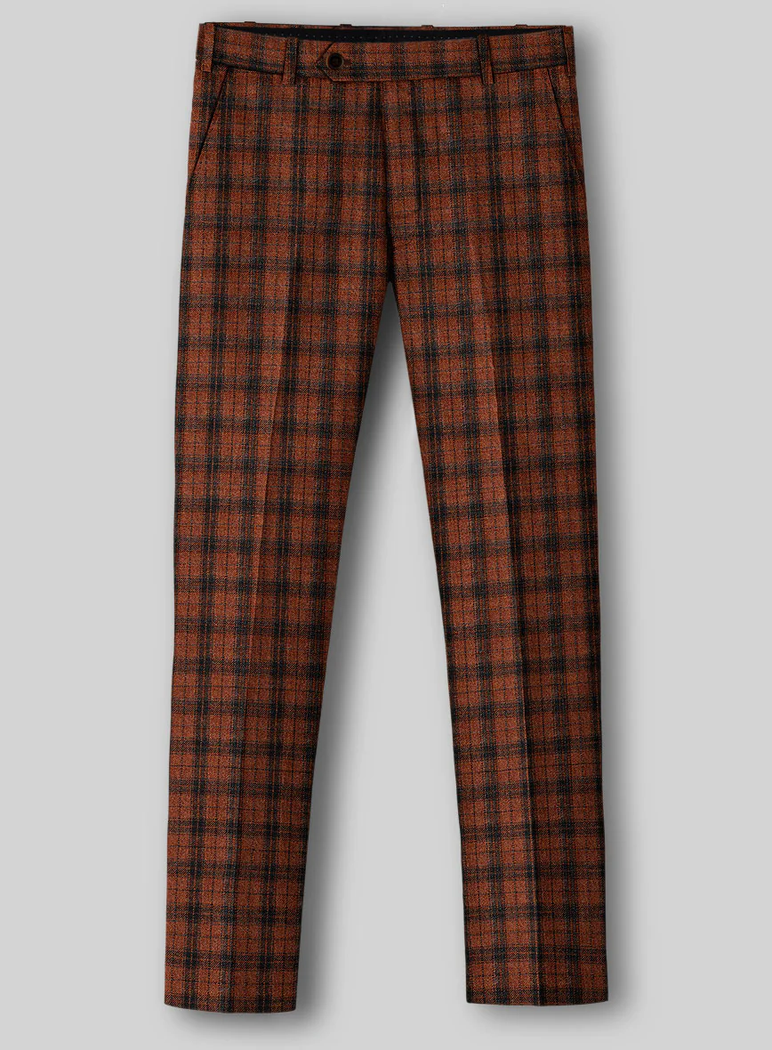 Italian Claretburn Check Tweed Pants - Image 2