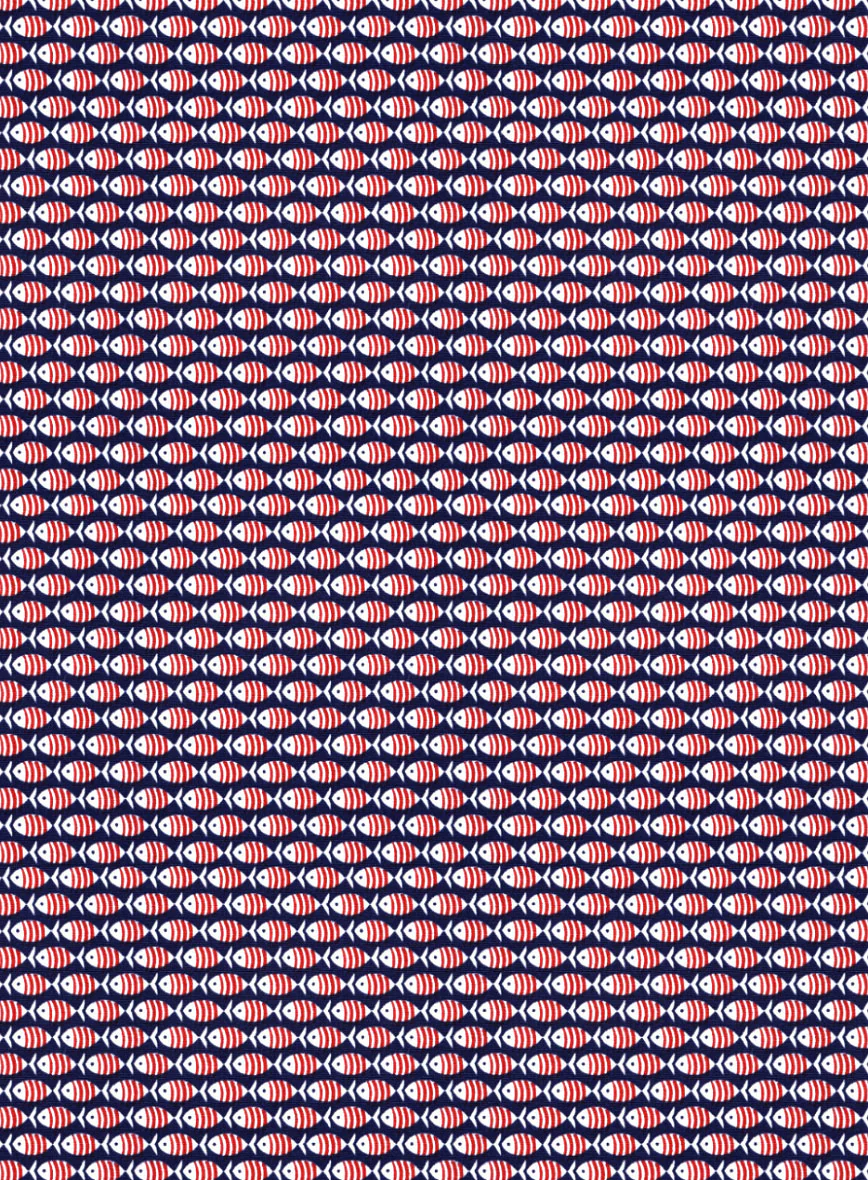 Italian Cotton Bait Fish Shirt - Image 3