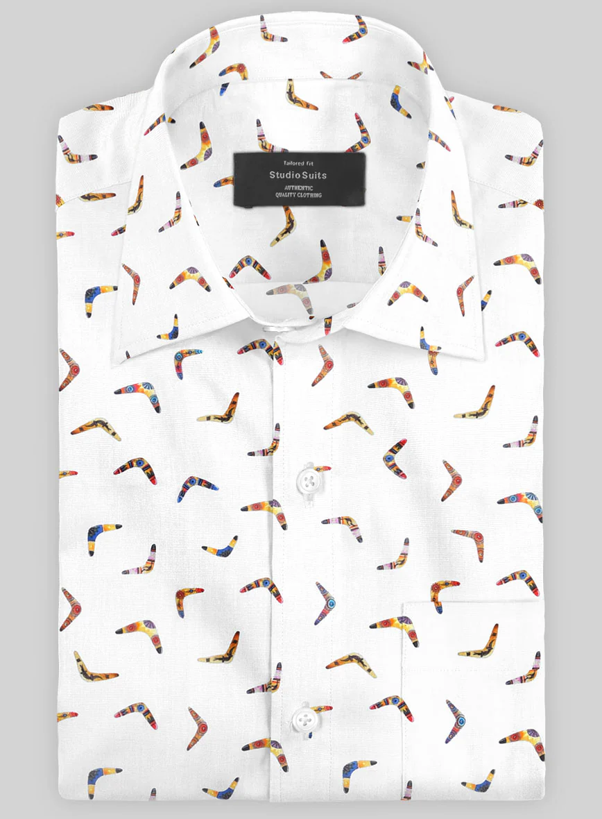 Italian Cotton Bomerang Shirt - Image 2