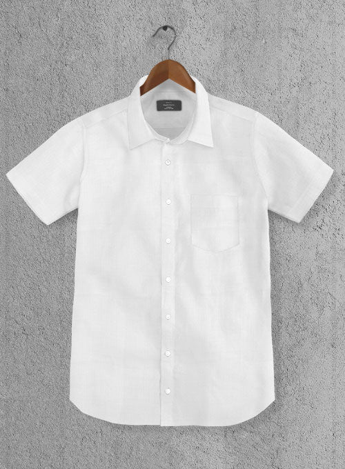 Italian Cotton Dobby Ishola White Shirt