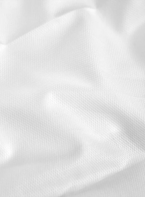 Italian Cotton Dobby Roceta White Shirt - Image 3