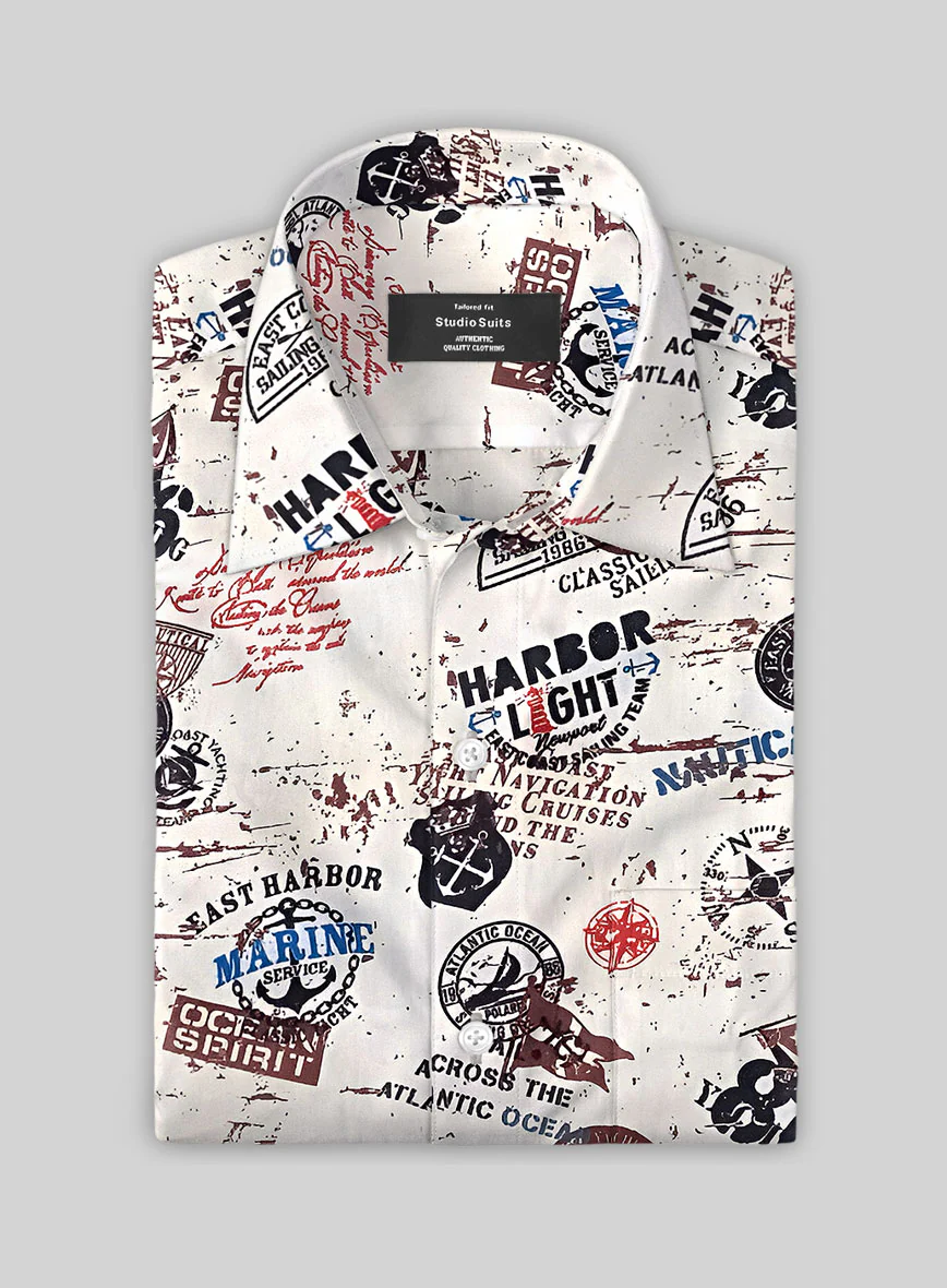 Italian Cotton Dockside Story Shirt