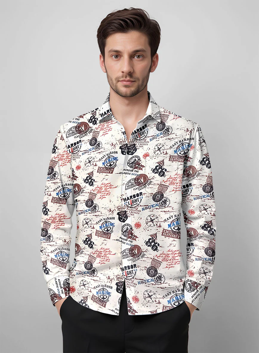 Italian Cotton Dockside Story Shirt - Image 2