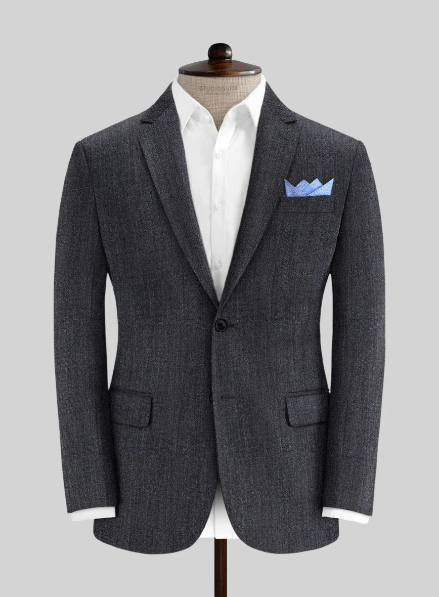 Italian Cotton Lycra Denim Blue Suit - Image 3