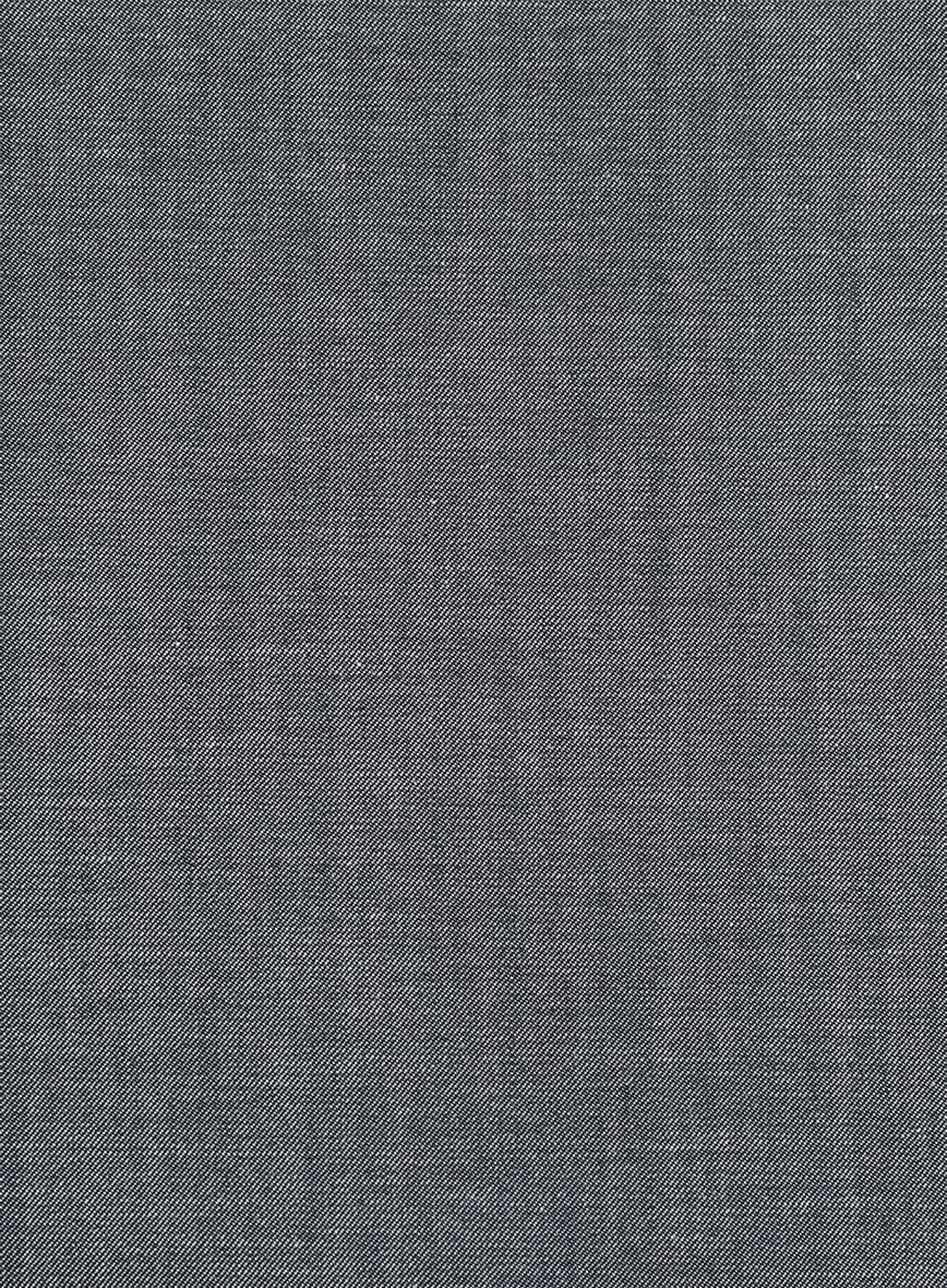 Italian Cotton Lycra Denim Gray Blue Suit - Image 5