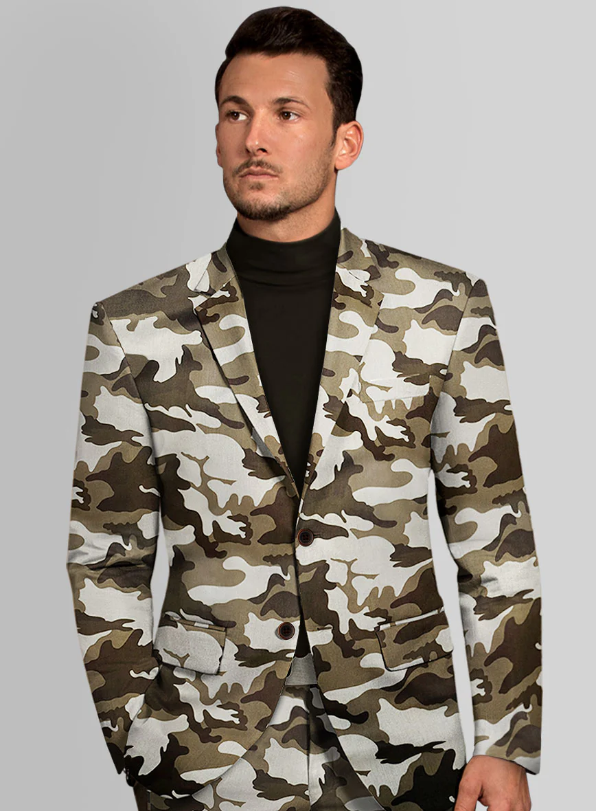 Italian Cotton Montoya Camo Suit - Image 3