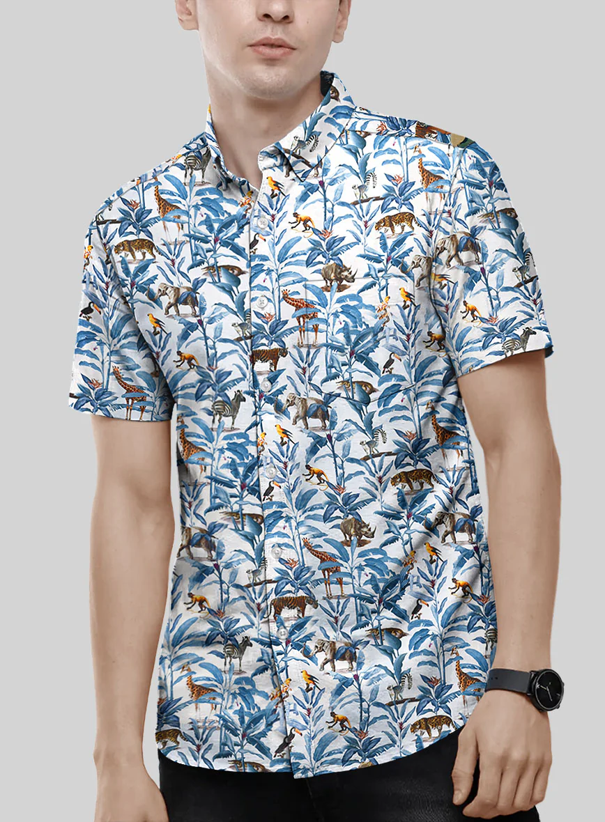 Italian Cotton Rain Forest Shirt - Image 2