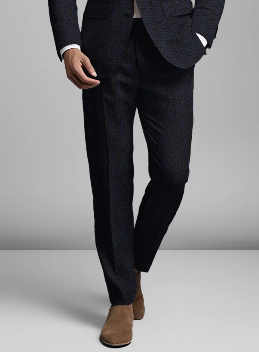 Italian Cotton Seersucker Corrado Pants - Image 2