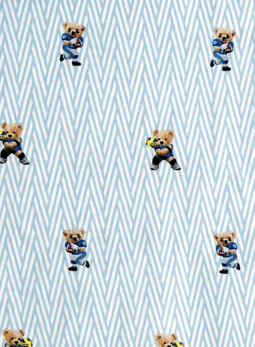 Italian Cotton Tie - Sporty Bear - Image 4