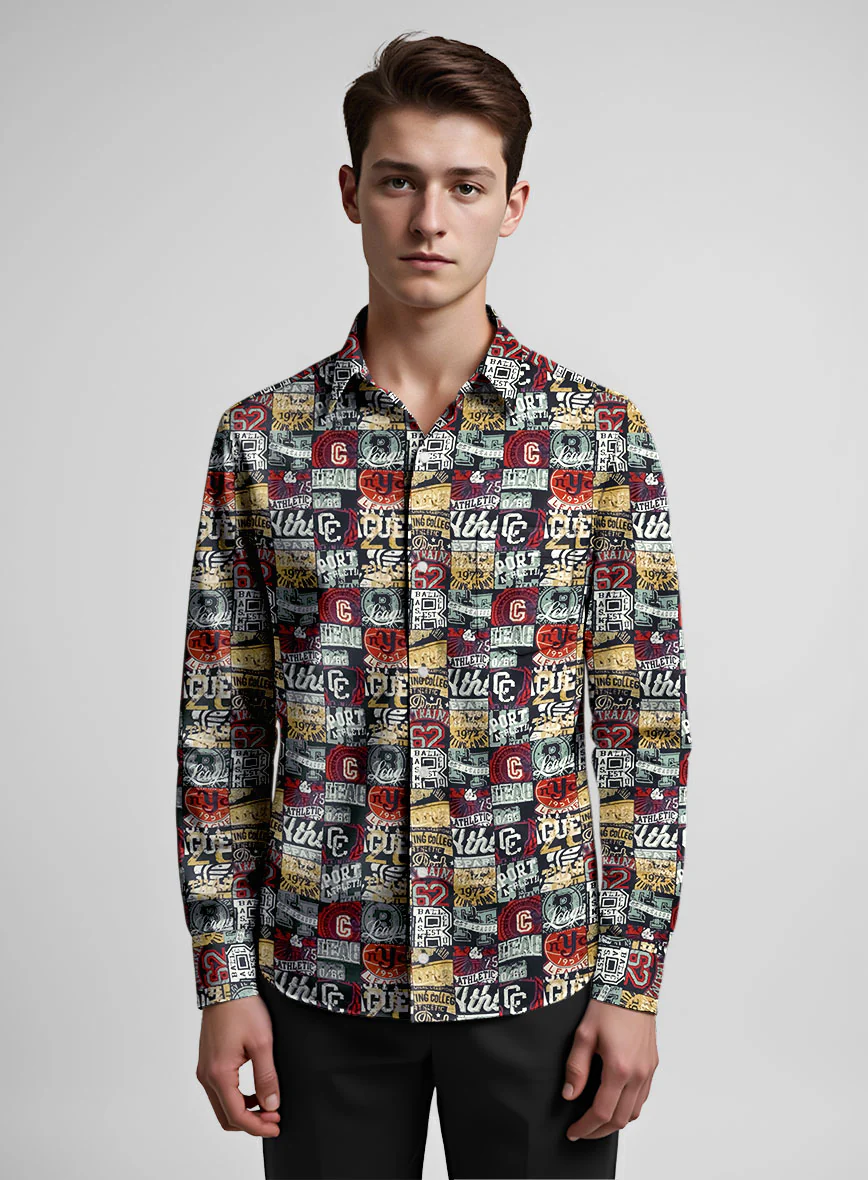 Italian Cotton Varsity Vault Shirt - Image 2