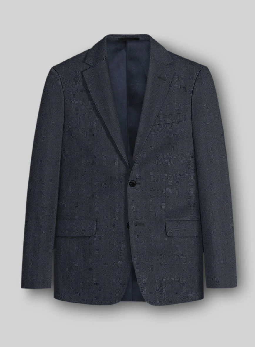 Italian Cotton Wool Herringbone Piati Jacket