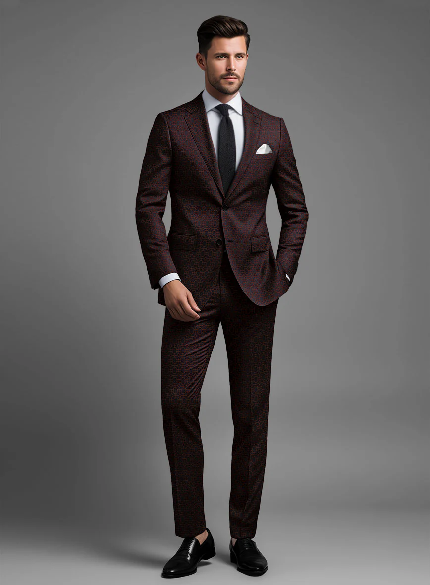 Italian Silk Lycra Cosimo Suit - Image 2