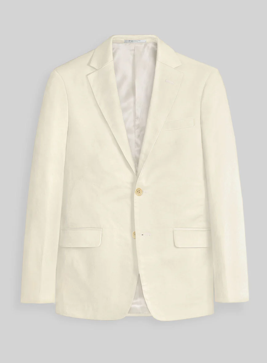 Italian Cream Cotton Stretch Jacket