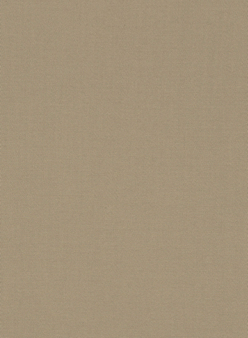 Italian Dark Beige Cotton Stretch Shorts - Image 6