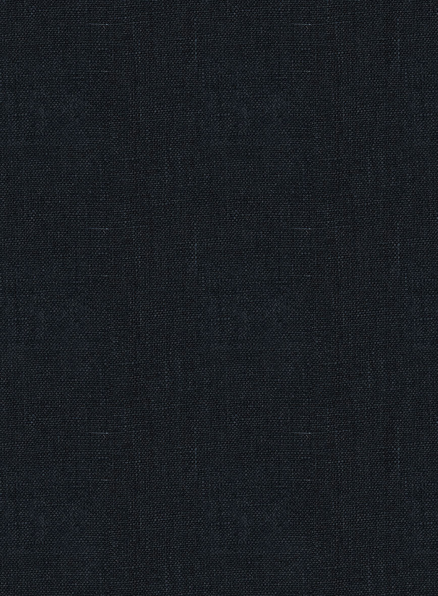 Italian Dark Blue Linen Suit - Image 7