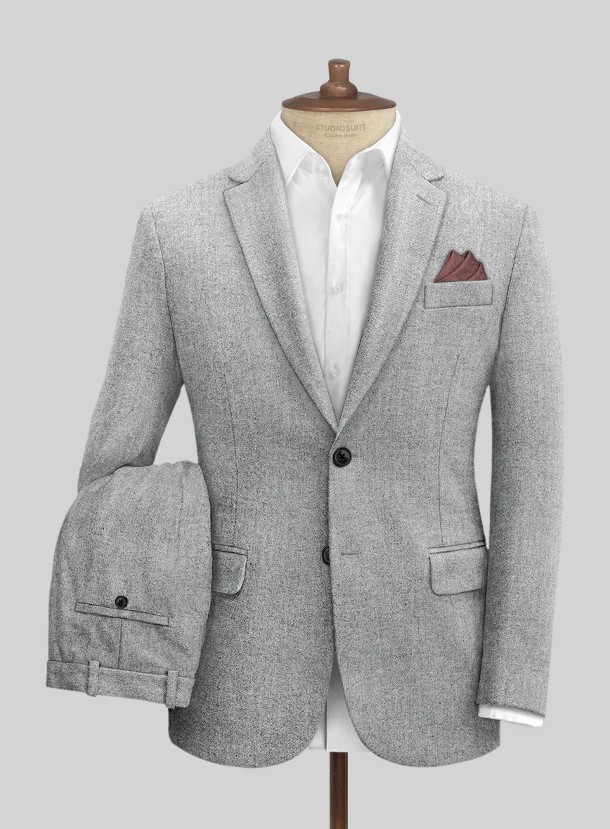 Italian Empire Gray Tweed Suit - Image 2