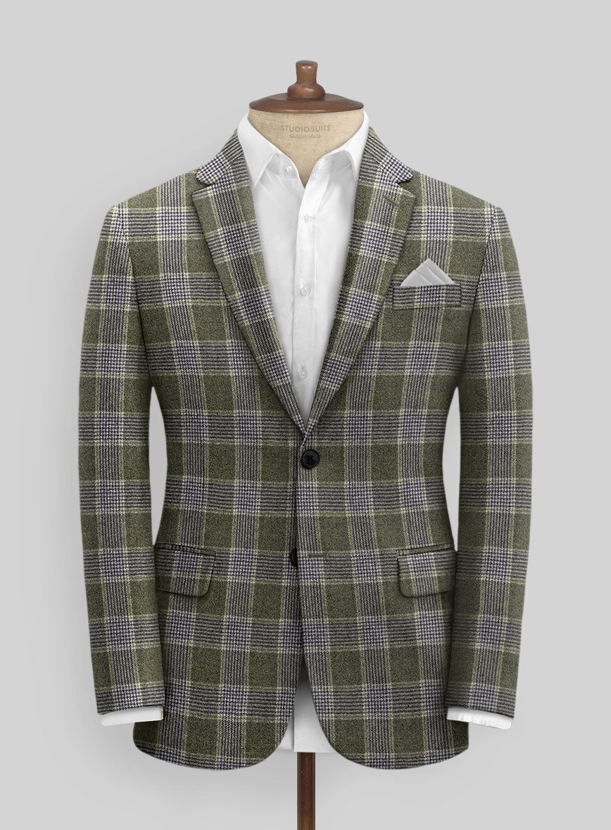 Italian Fabrizio Check Tweed Jacket