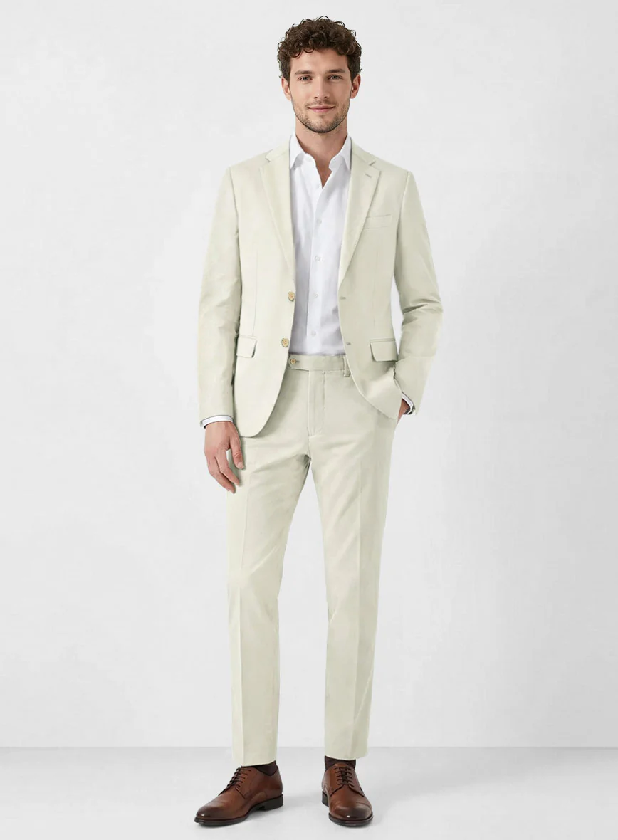 Italian Fawn Cotton Stretch Suit