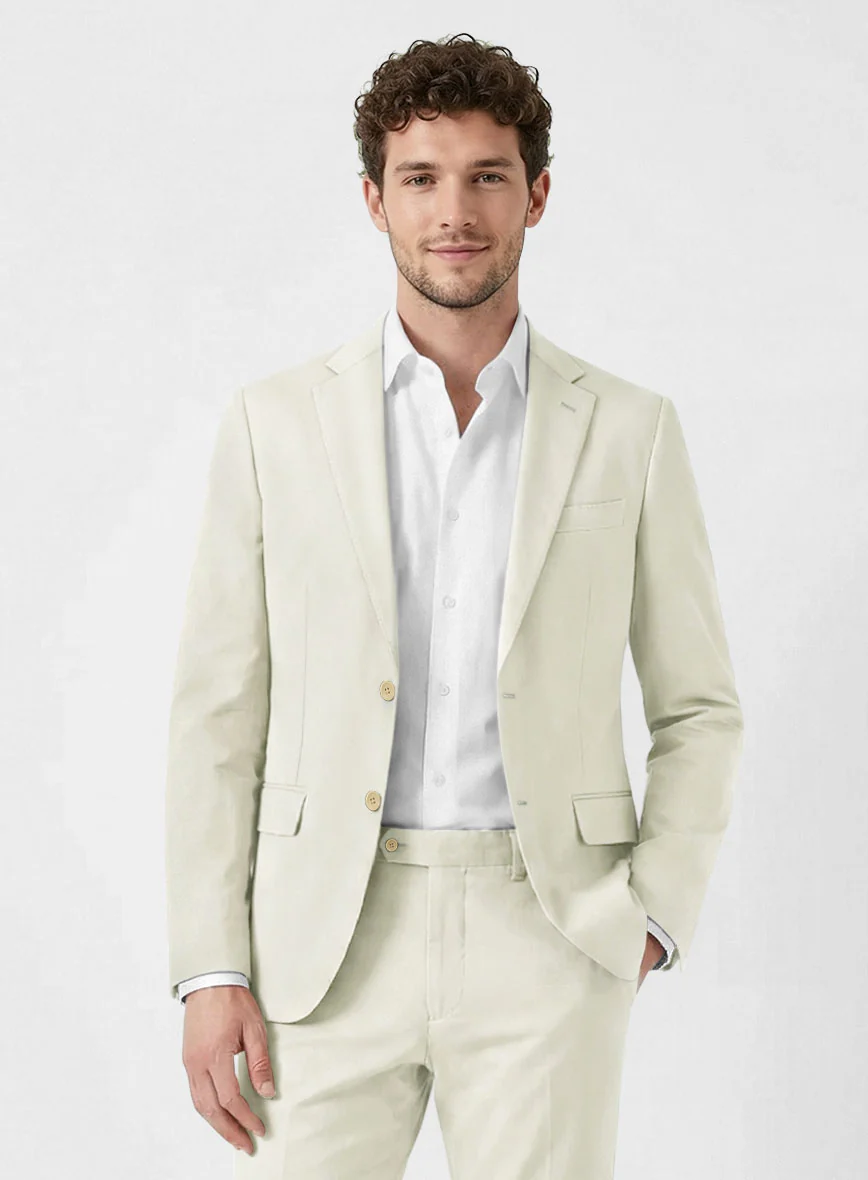 Italian Fawn Cotton Stretch Suit - Image 3