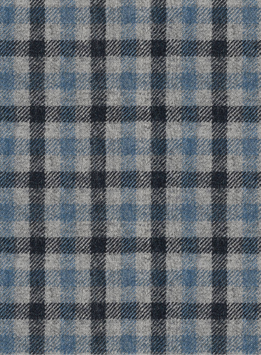 Italian Frostblue Check Tweed Jacket - Image 3